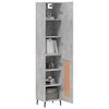vidaXL Highboard betonggr&aring; 34,5x34x180 cm konstruert tre