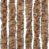 vidaXL Fluegardin beige og m&oslash;rkebrun 56x200 cm chenille