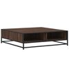 vidaXL Salongbord brun eik 100x100x30 cm konstruert tre og metall