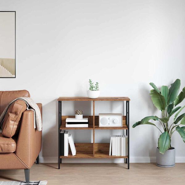 vidaXL Bokhylle Gamle tre 82 x 32 x 79 cm Konstruert tre