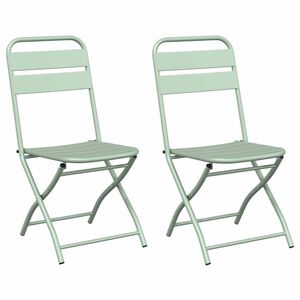 vidaXL Hage Folding Stol 2 stk. Lett mint Pulverlakkert st&aring;l