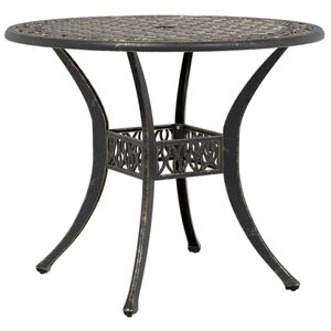 vidaXL Hagebord bronse &Oslash;90x75 cm st&oslash;pt aluminium