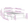 vidaXL Sengeramme uten madrass med hodegavl hvit 75x190 cm heltre furu