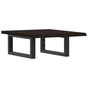 vidaXL Servanthylle veggmontert st&aring;l og heltre eik