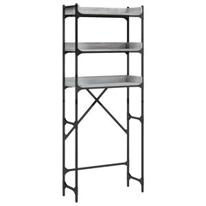 vidaXL Vaskemaskinhylle gr&aring; sonoma 67x25x163 cm sponplate