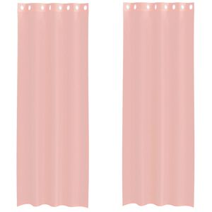 vidaXL Voilegardiner med grommets 2 stk rosa 140x260 cm