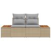 vidaXL Hagemøbelsofa Beige 184 x 62 x 85cm polyrotting