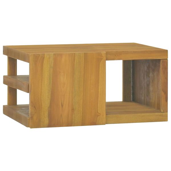 vidaXL Veggmontert baderomsskap 60x45x30 cm heltre teak