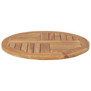 vidaXL Bordplate heltre teak 2,5 cm 60 cm