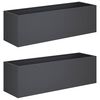 vidaXL Hageblomsterpotte 2 stk. Antrasitt 80 x 30 x 30 cm