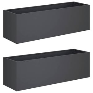 vidaXL Hageblomsterpotte 2 stk. Antrasitt 80 x 30 x 30 cm