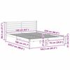 vidaXL Sengestamme med hodegjerde Vokset Brun 160 x 220 cm Massiv furu