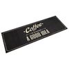 vidaXL Kj&oslash;kkenteppe vaskbar Coffee tekst 60x180 cm fl&oslash;yel