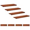 vidaXL Trappetrinn 8 stk. 100 x 25 x 2 cm Brun Massiv b&oslash;ketre