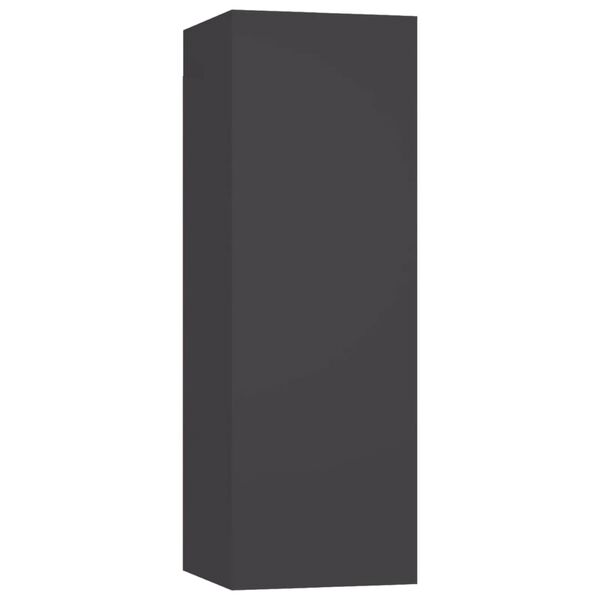 vidaXL TV-benksett 5 deler grå konstruert tre