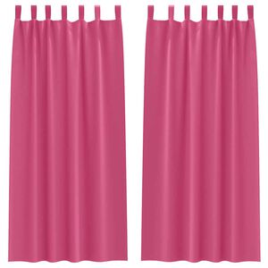 vidaXL M&oslash;rkleggende Gardiner med Ringer 2 stk. Lys Rosa 225 x 140 cm
