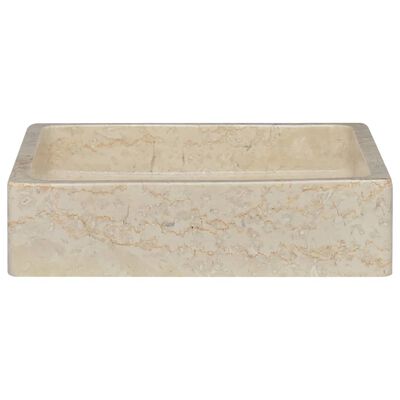 vidaXL Vask 40x40x10 cm marmor kremhvit