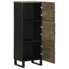 vidaXL Highboard svart 40x33x110 cm heltre mango