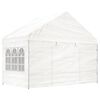 vidaXL Paviljong med tak hvit 8,92x4,08x3,22 m polyetylen