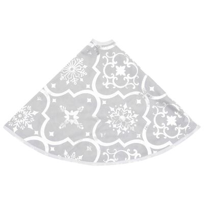vidaXL Luksus juletreskjørt med sokk hvit 122 cm stoff