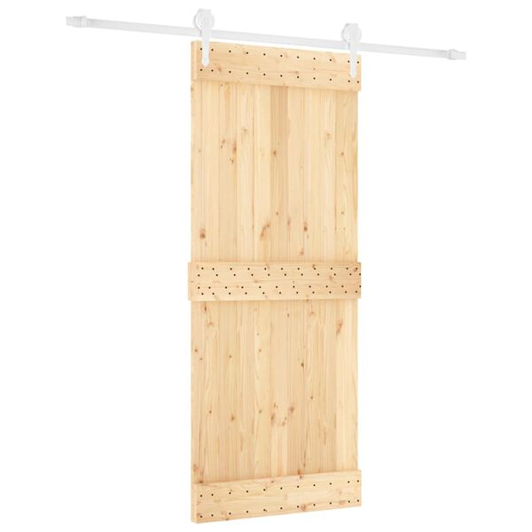 vidaXL Skyved&oslash;r med monteringstilbeh&oslash;r 85x210 cm heltre furu
