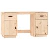 Skrivebord med skap 135x50x75 cm heltre furu