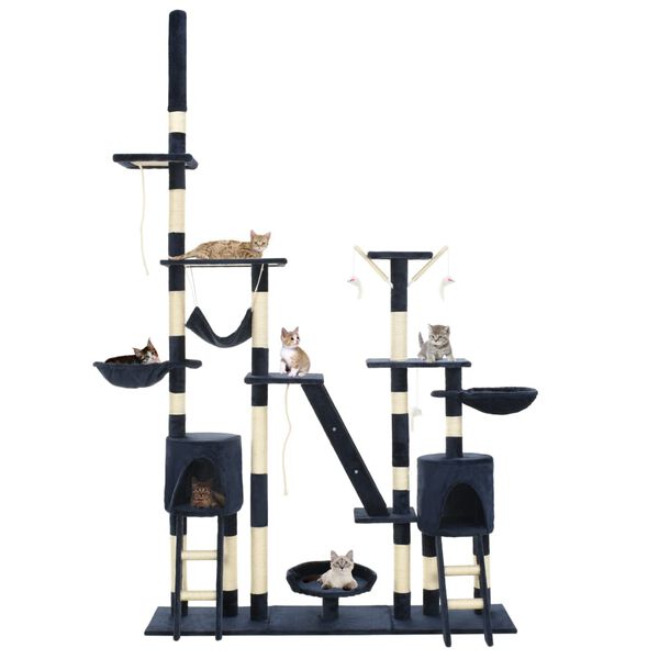 vidaXL Kloretre med klorestolper i sisal 230-250 cm bl&aring;