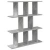 vidaXL Vegghylle Betonggr&aring; 102 x 20 x 96 cm Konstruert tre