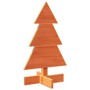 vidaXL Juletre av tre til pynt voksbrun 60 cm heltre furu