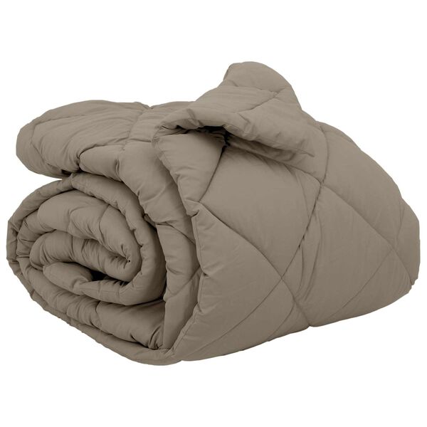 vidaXL Vinter Dynen Lysegr&aring; 240 x 200 cm Mikrofiber