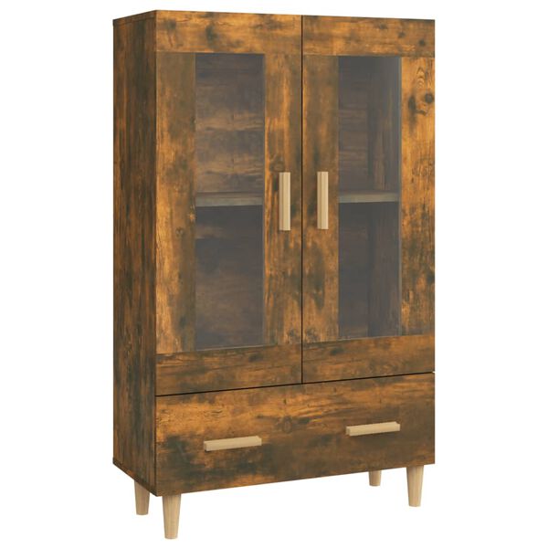 vidaXL Highboard røkt eik 70x31x115 cm konstruert tre