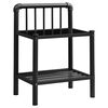 vidaXL Nattbord svart 45x34,5x62,5 cm metall og glass