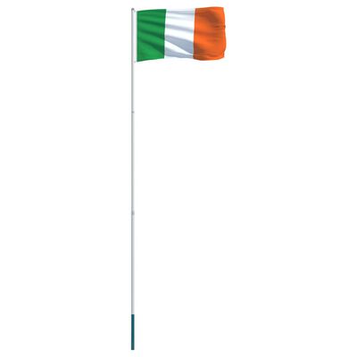 vidaXL Irsk flagg og stang aluminium 4 m