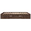 vidaXL Sengeramme uten madrass brun eik 150x200 cm konstruert tre