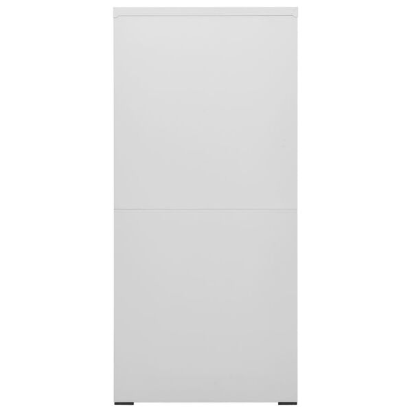 vidaXL Arkivskap 46x62x133 cm stål lysegrå