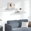 vidaXL Flytende vegghyller 2 stk betonggr&aring; 60x23,5x3,8 cm MDF