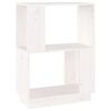 vidaXL Bokhylle/romdeler hvit 51x25x70 cm heltre furu
