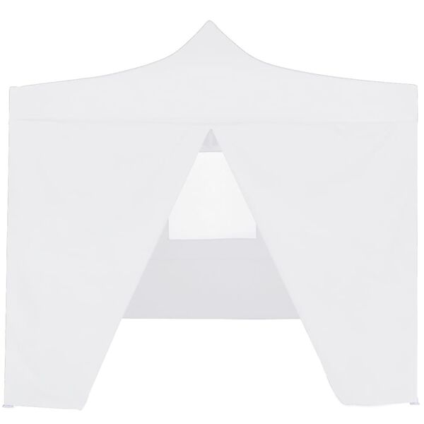 vidaXL Profesjonelt sammenleggbart festtelt 4 vegger 3x3m st&aring;l hvit