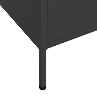 vidaXL Oppbevaringsskap svart 80x35x101,5 cm stål