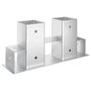 Vedstabel Hjelp 12 pcs S&oslash;lv 34 x 10 x 15 cm St&aring;l