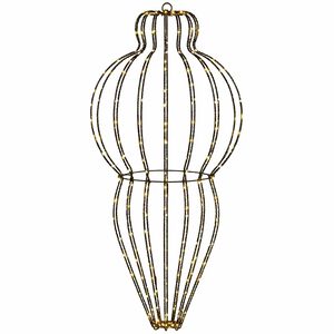 vidaXL Julefiniallys 320 LED-lys Varmhvit Diam. 40 x 75 cm