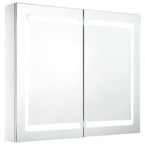 vidaXL LED-speilskap til bad 80x12,2x68 cm