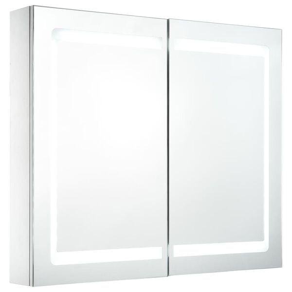 vidaXL LED-speilskap til bad 80x12,2x68 cm