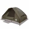 vidaXL Kuppeltelt for camping 6 personer brun vanntett