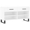 vidaXL Skobenk hvit 102x35x55 cm konstruert tre