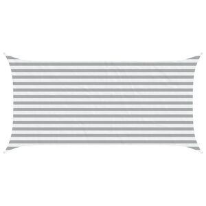 vidaXL Solskygge seil Lys Gr&aring; og Hvit 4 x 2 m 100% polyester Oxford