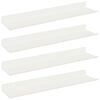 vidaXL Flytende hylle Veggmontert 4 pcs Hvit 40 x 9 x 2,5 cm St&aring;l