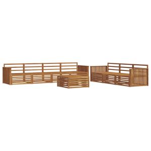 vidaXL Utend&oslash;rs sofa-sett 8 pcs Naturlig Solid akasietre