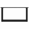 vidaXL Salongbordben U-formet 2 stk svart 60 x (30-31) cm st&aring;l