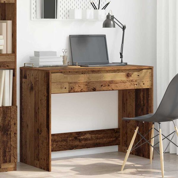 vidaXL Skrivebord med skuff Gamle tre 100 x 50 x 78 cm Konstruert tre